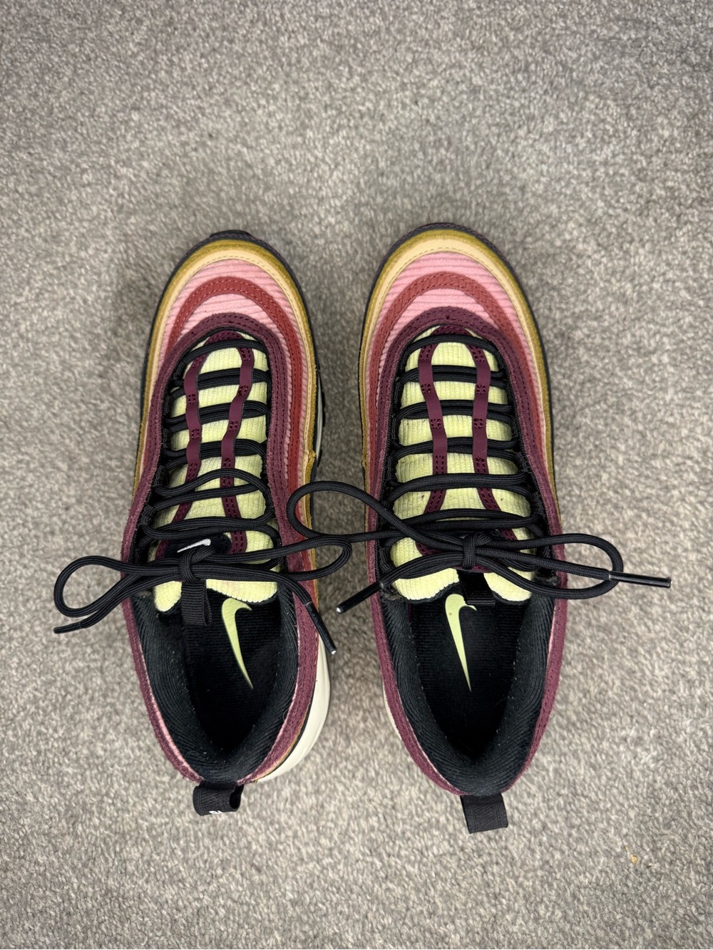 Nike Air Max multi colored cord sneakers